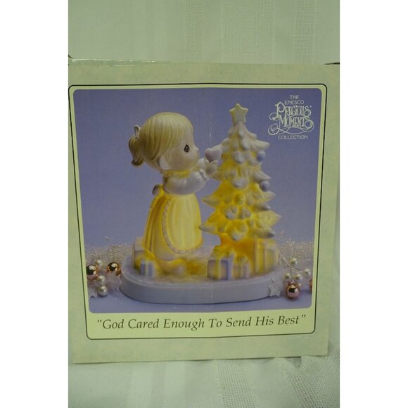 Enesco Precious Moments Porcelain Night Light God Cared Enough To Send His Best - Picture 5 of 5